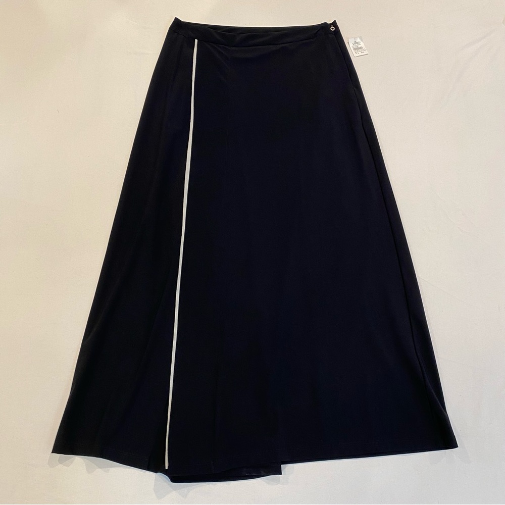 NWT Crea Concept Elegant Black A-Line Maxi Skirt, Size S, Office Chic Minimalist